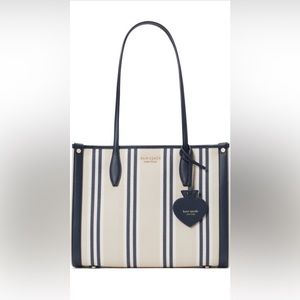 HP**Kate Spade New York Market Sam Stripe Medium Canvas Tote
